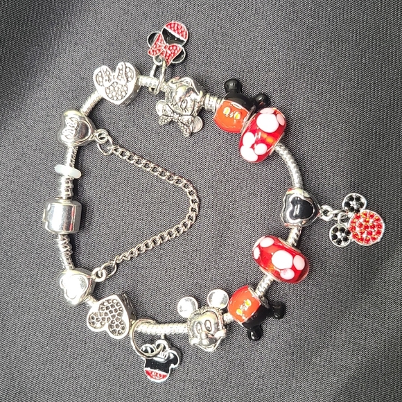 DISNEY Mickey Minnie Mouse Charm Bracelet - Picture 14 of 15